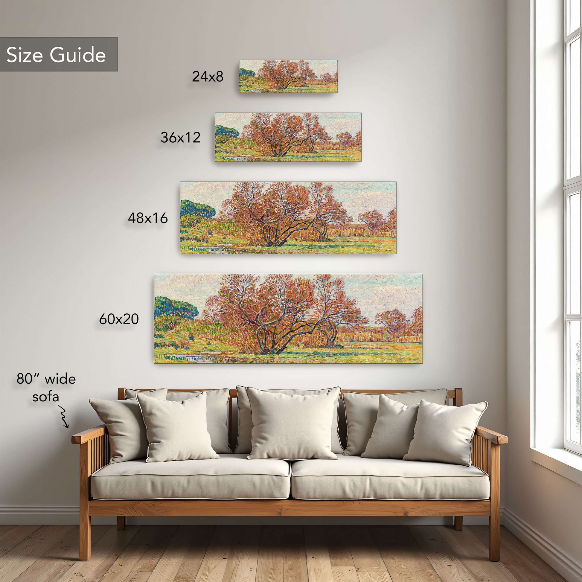 Autumn landscape with trees and river by Paul Baum