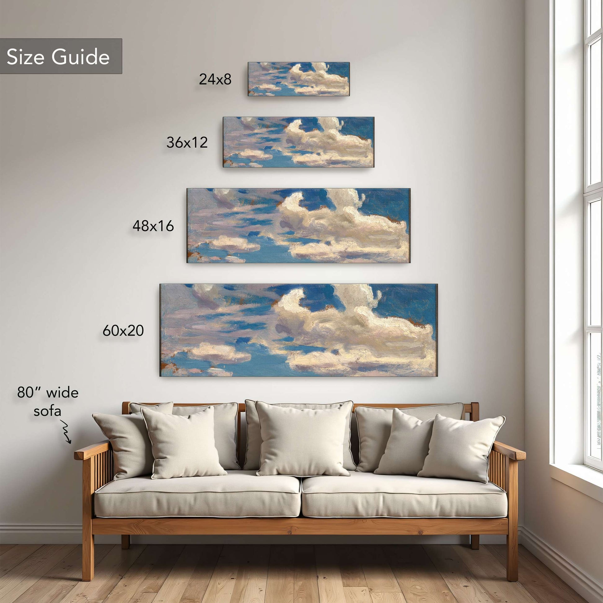 Clouds over a river landscape by Jan Stanislawski
