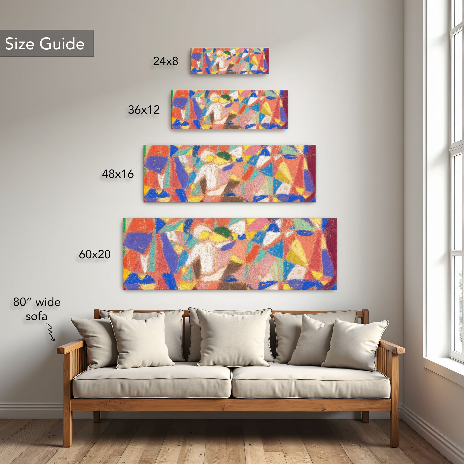 Abstract colorful art with geometric shapes by Adolf Hölzel