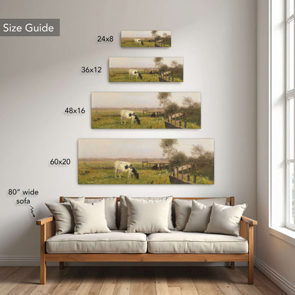 rural landscape with cows grazing in a field by Eugen Jettel