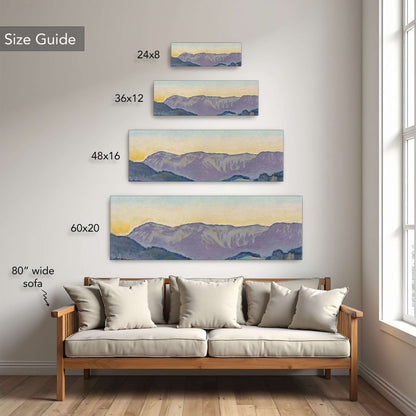 Mountain landscape at sunset by Koloman Moser