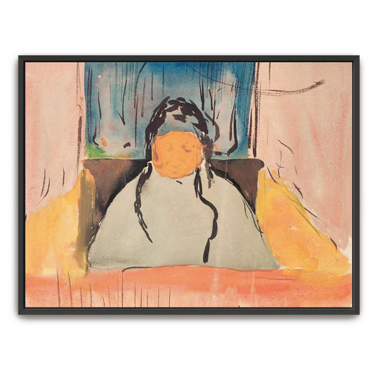 A woman sits in a chair, looking down by Édouard Vuillard
