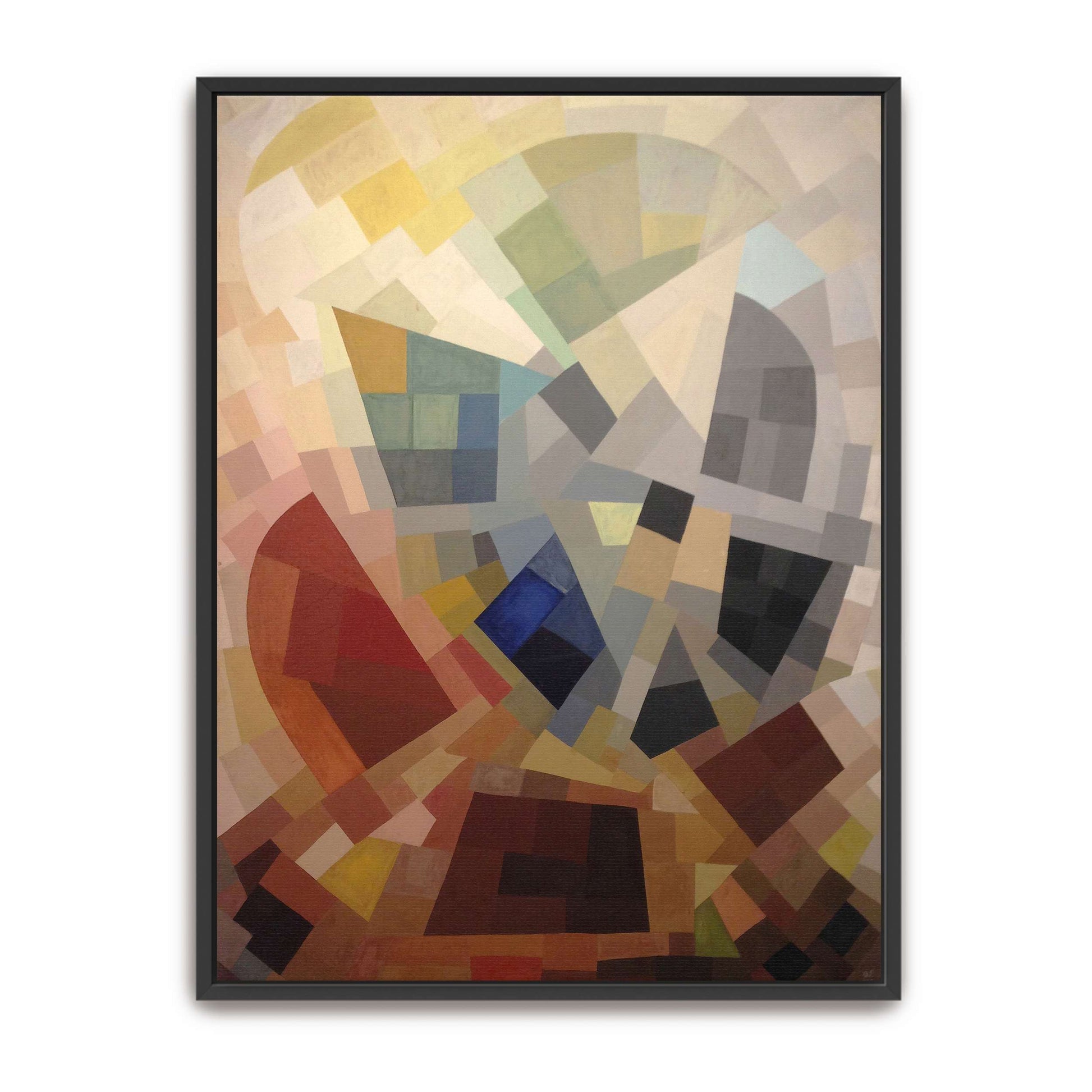 Abstract geometric art with various colors by Otto Freundlich
