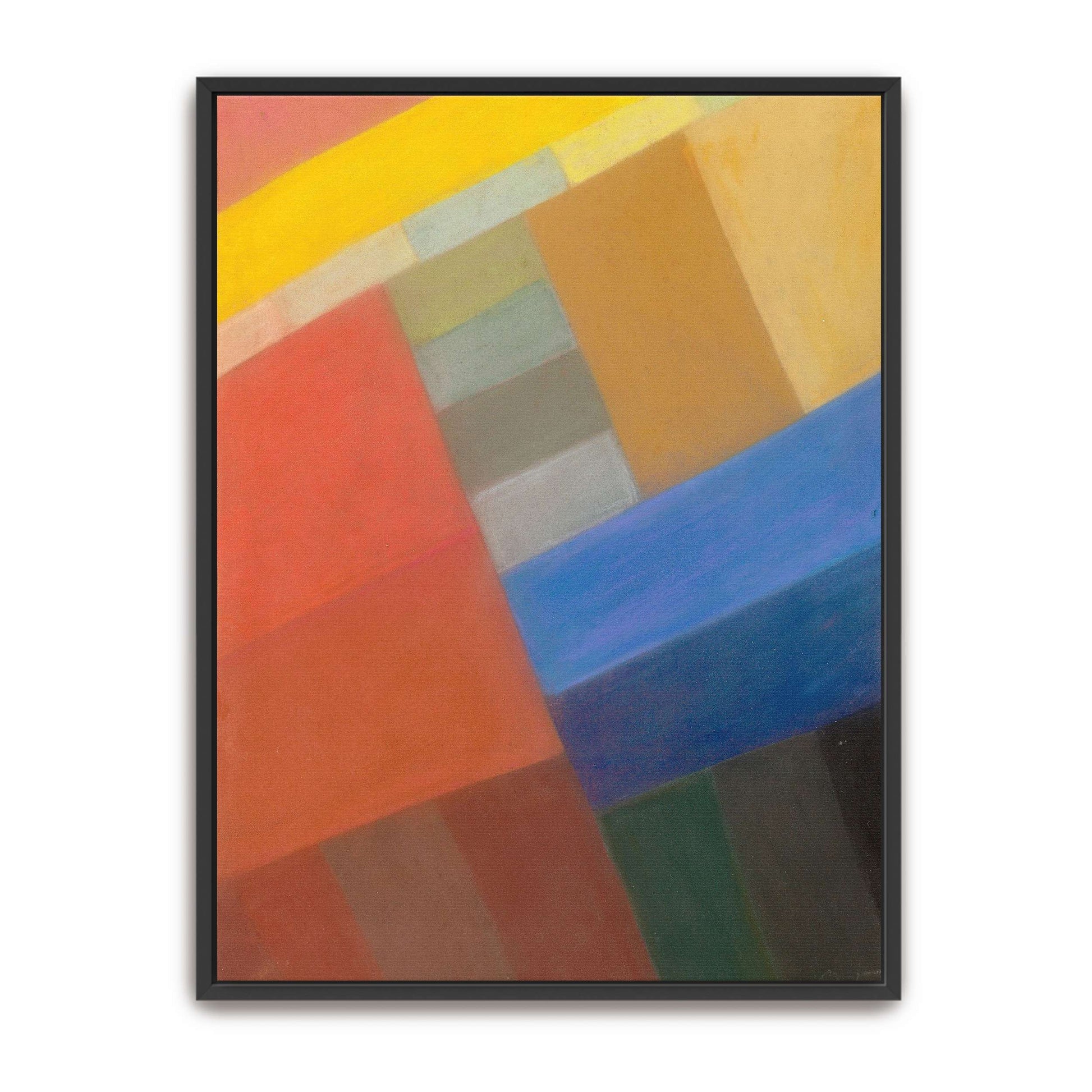 Abstract geometric art with colorful squares by Otto Freundlich