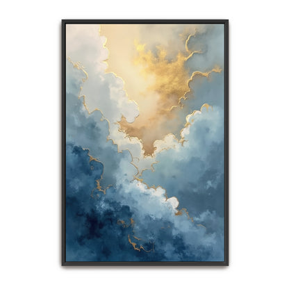 Golden Cloudscape Abstract Painting By Yara Rabibzad