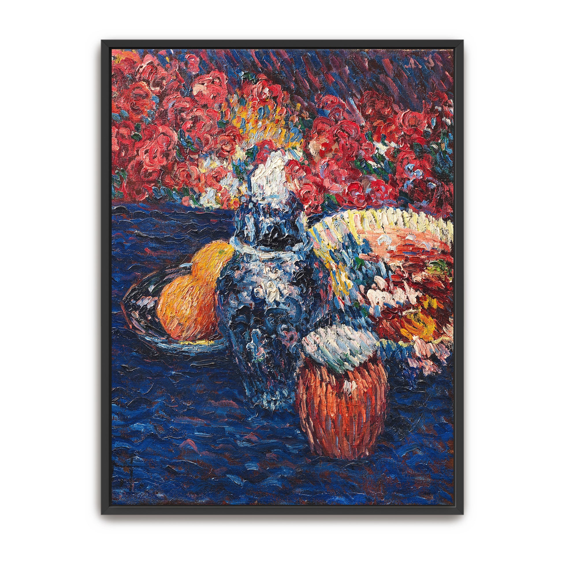 Flowers And Fruit Still Life, Vibrant Colors, Impressionistic Style By Alexej Von Jawlensky