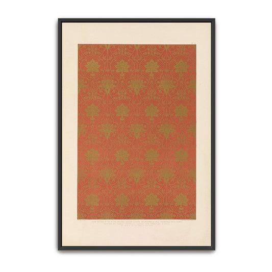 Fifteenth Century Italian Ornament, Gold On Red By Sydney Vacher
