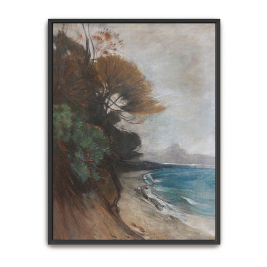 Coastal Landscape With Trees And Beach By Karl Hagemeister