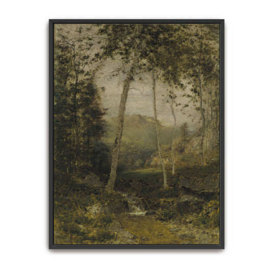 Forest scene with a stream by Alexander Helwig Wyant
