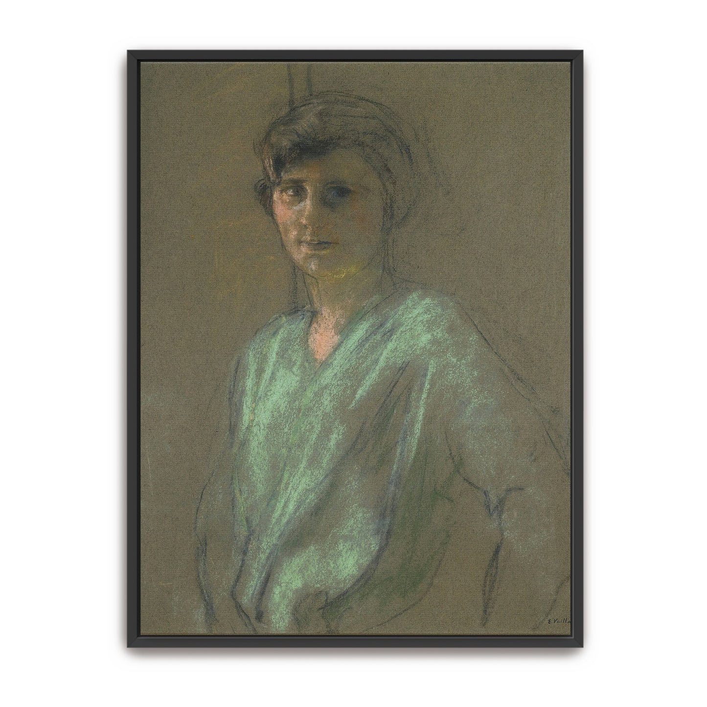 Portrait Of A Woman In Green Dress By Édouard Vuillard