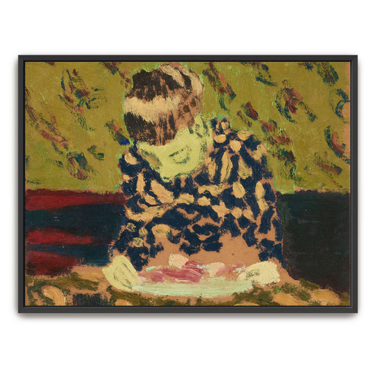 Woman seated at a table with a plate by Édouard Vuillard