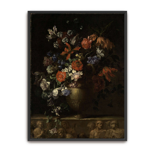 Vase of Flowers with Still Life by Jean-Baptiste Monnoyer