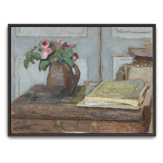 Still life with roses in a vase by Édouard Vuillard