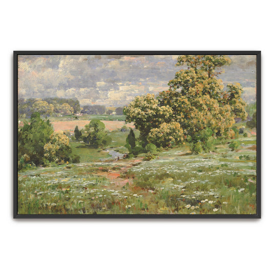 Green Field With Trees And Flowers By William Henry Holmes