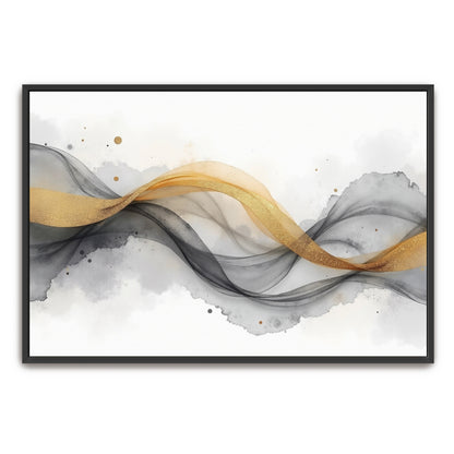 Abstract Watercolor With Gold Accents By Yara Rabibzad