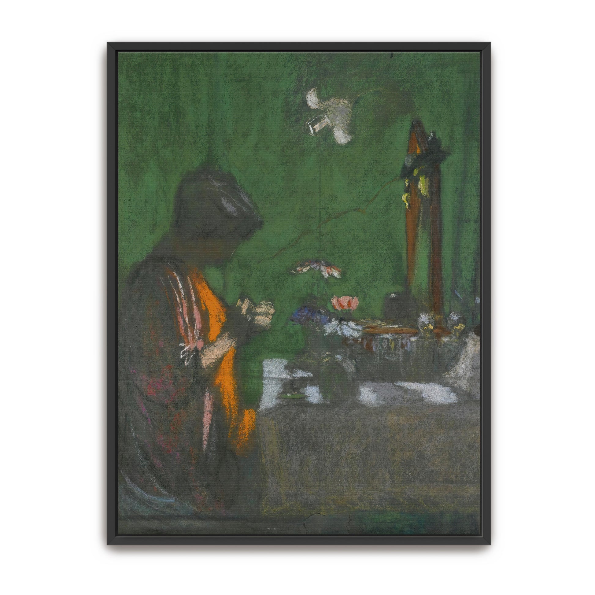 Woman In A Room With A Mirror And Flowers By Édouard Vuillard