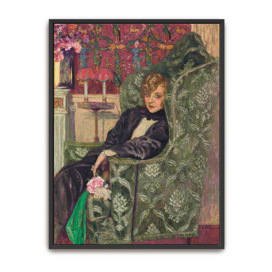 Woman in a green armchair by Édouard Vuillard