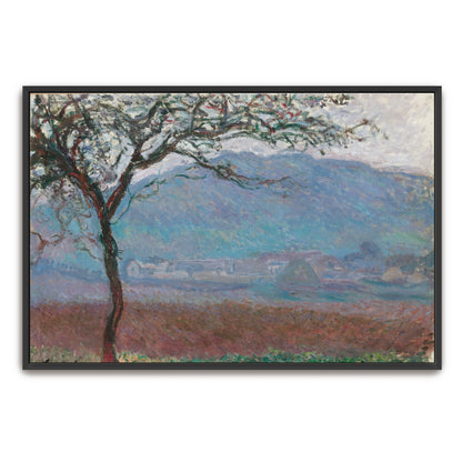 Tree In Landscape With Hazy Hills By Claude Monet