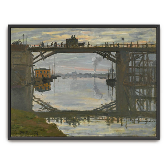 Bridge Over Water With Reflections And Figures By Claude Monet