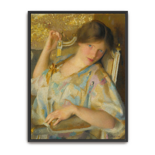 Woman In A Chair With A Tassel By William Mcgregor Paxton