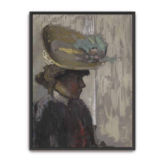 Woman in a large hat, profile view by Édouard Vuillard