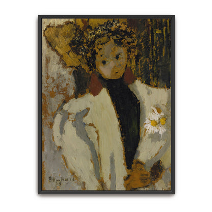 Woman With Daisies In White Coat By Édouard Vuillard