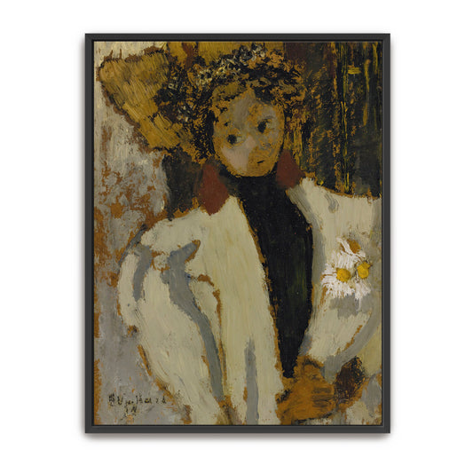 Woman With Daisies In White Coat By Édouard Vuillard