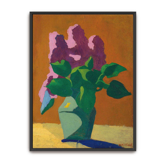 Lilac flowers in a vase on a table by Édouard Vuillard