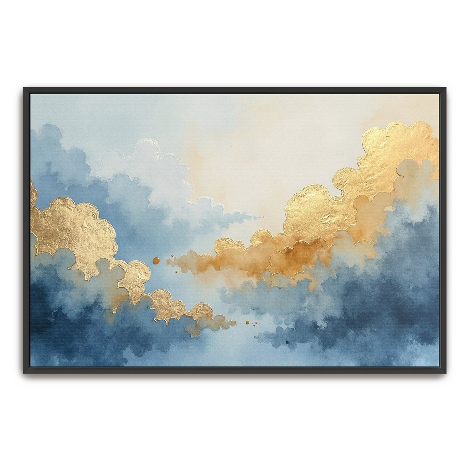 Golden Clouds Watercolor Abstract Art By Yara Rabibzad