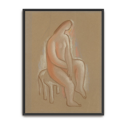 Seated Figure In Pastel Tones By Mikuláš Galanda