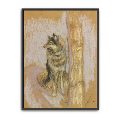 Wolf Dog Portrait Pastel Drawing By Édouard Vuillard