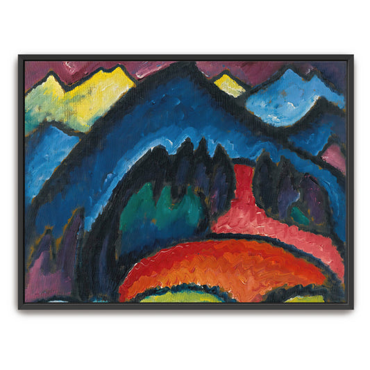 Abstract Landscape With Blue Mountains And Red Hills By Wassily Kandinsky