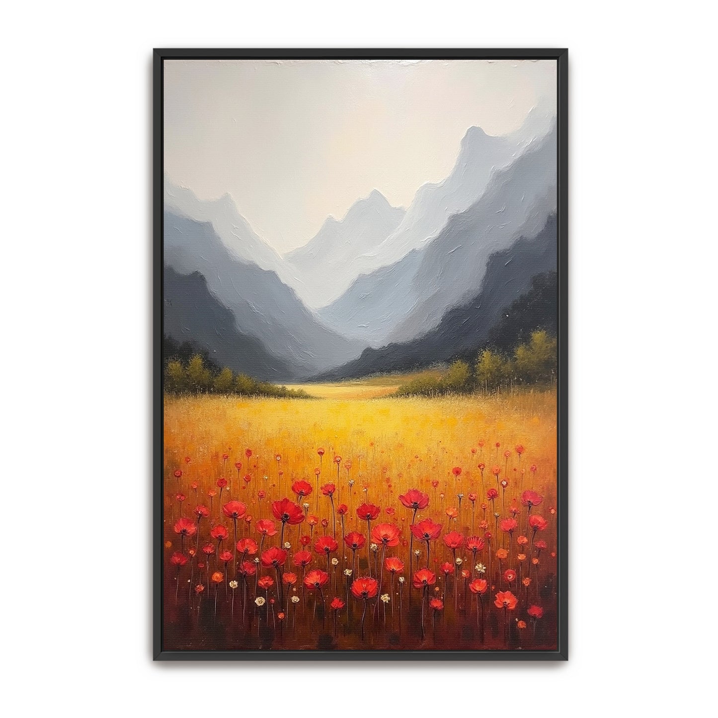 Mountain Meadow Poppy Field By Yara Rabibzad