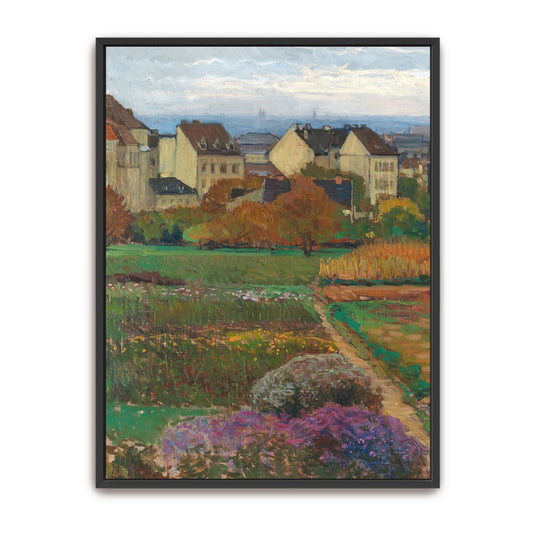 Vienna cityscape garden view by Carl Moll