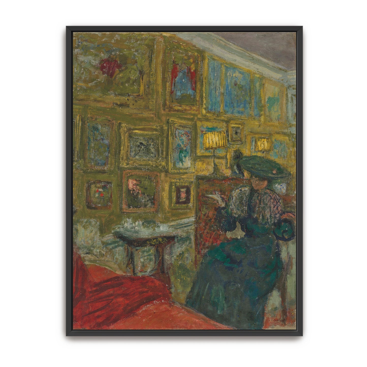 Woman In Interior With Pictures And Table By Édouard Vuillard