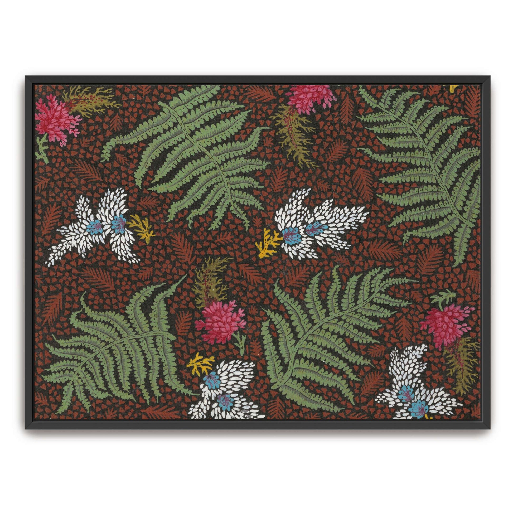 Fern and flower textile design by Yara Rabibzad
