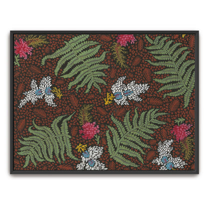 Fern and flower textile design by Yara Rabibzad