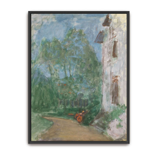 A house and trees in a landscape by Édouard Vuillard