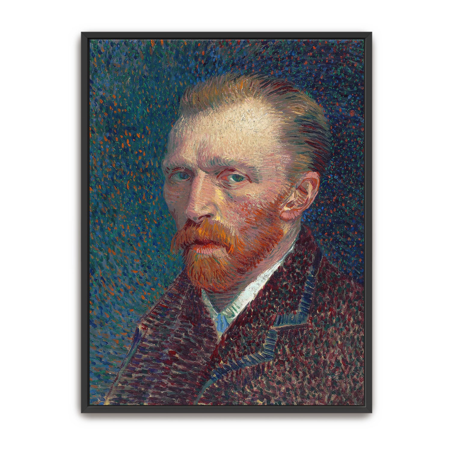 Self Portrait With Beard And Reddish Brown Jacket By Vincent Van Gogh