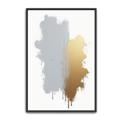 Abstract Gold And Silver Dripping Paint By Yara Rabibzad