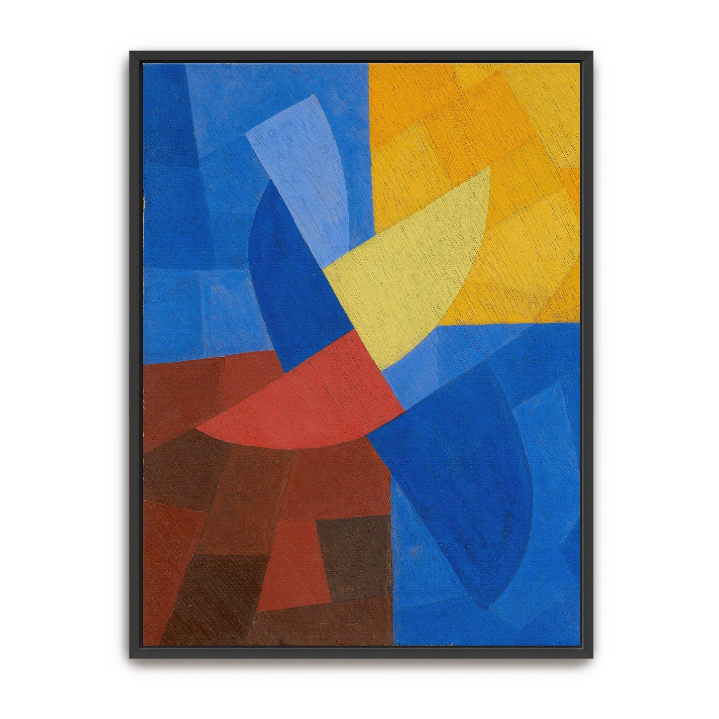 Geometric Abstract Composition With Curved Shapes By Otto Freundlich