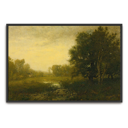 Summer Landscape With Trees And Stream By Alexander Helwig Wyant