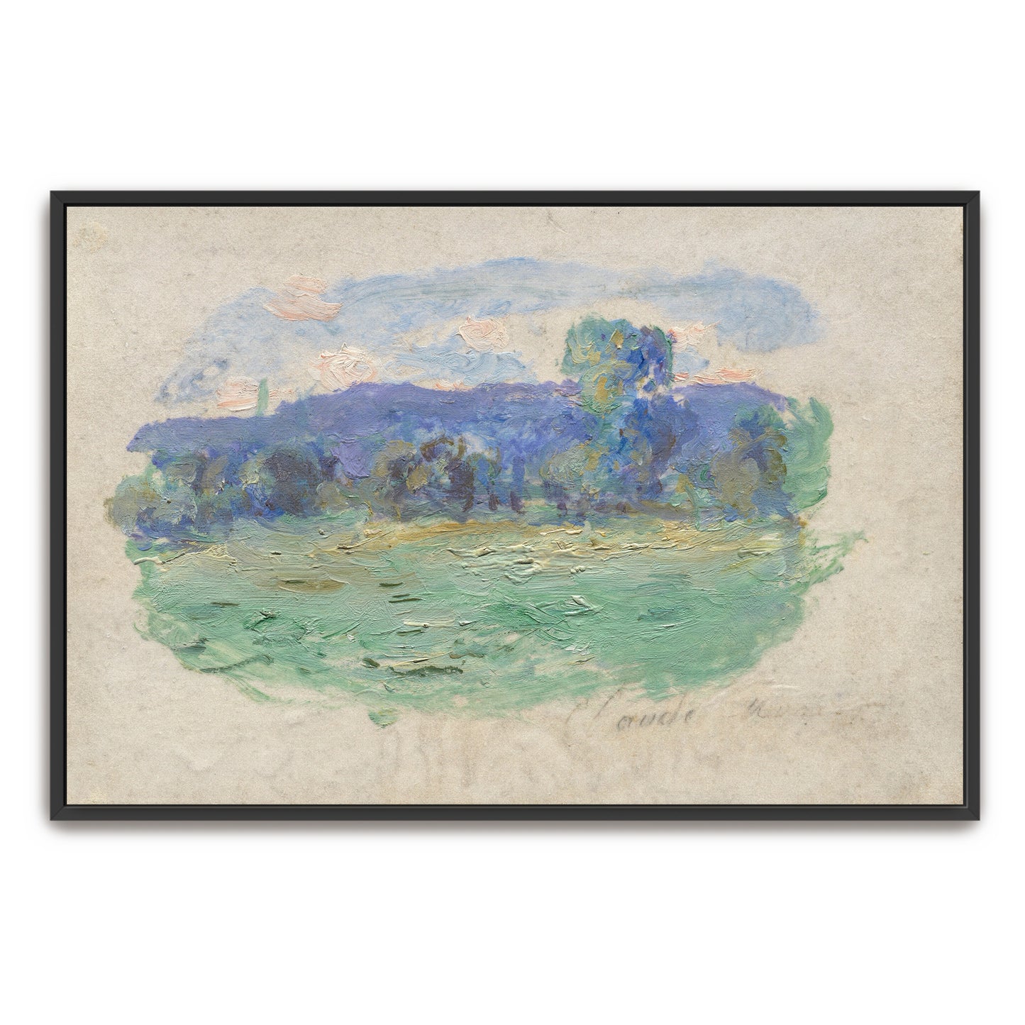 Impressionist Landscape With Blue And Green Tones By Claude Monet