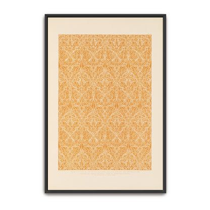 Italian Ornament Design, White On Orange By Sydney Vacher