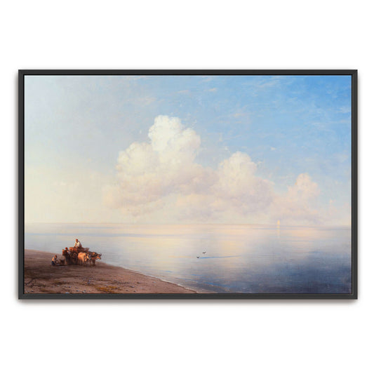 Seascape with Ox Cart and People by Ivan Konstantinovich Aivazovsky