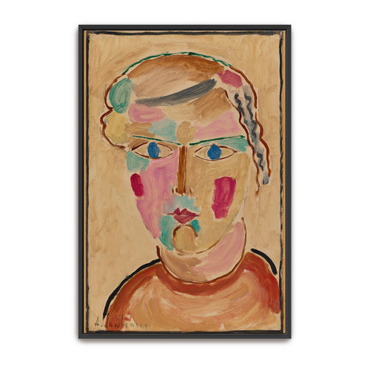 Expressionist Portrait With Bold Colors And Abstract Features By Alexej Von Jawlensky