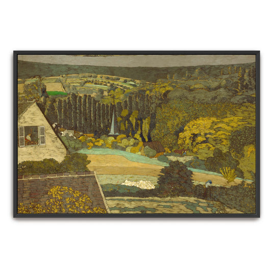 A house with a window overlooking a forest by Édouard Vuillard
