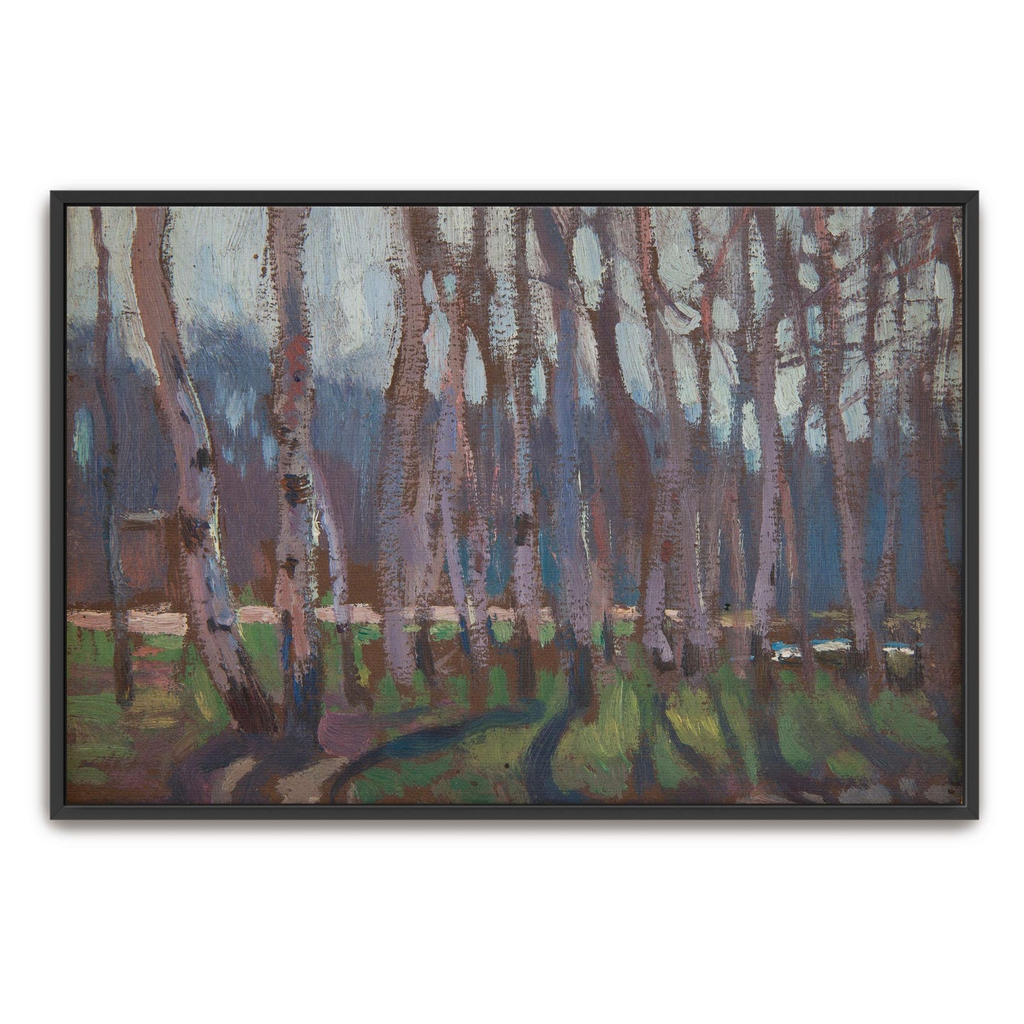 Impressionistic painting of a birch grove by Jan Stanislawski
