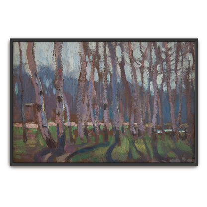 Impressionistic painting of a birch grove by Jan Stanislawski