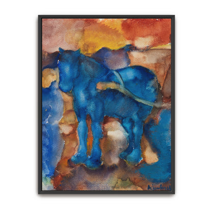 Blue Horse In Abstract Landscape By Alexej Von Jawlensky